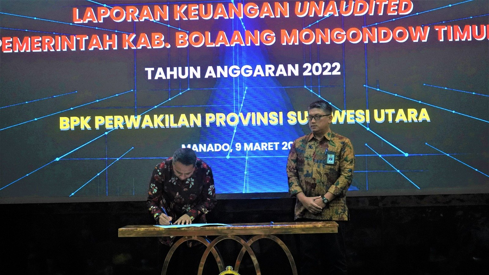 LKPD Boltim Tahun Anggaran 2022 Diserahkan Ke BPK Perwakilan Sulut ...