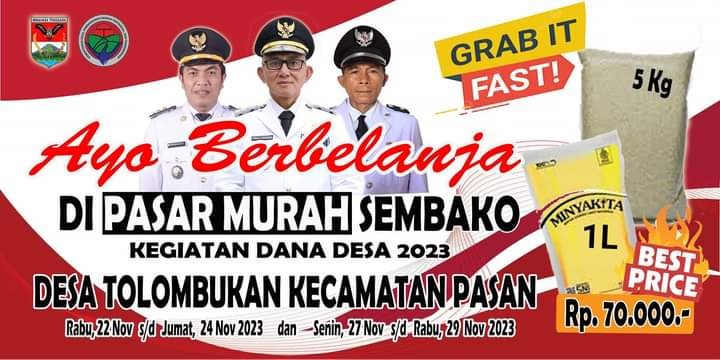 Pasar Murah Desa Tolombukan.
